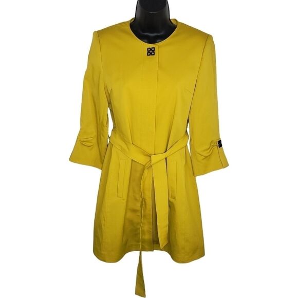 Renata Collection By Ozyil gold button-up trench coat euro 42 (medium) - Picture 1 of 9